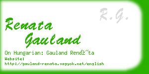 renata gauland business card